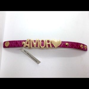 NEW BCBGeneration Rose Gold Pink Leather Bracelet
